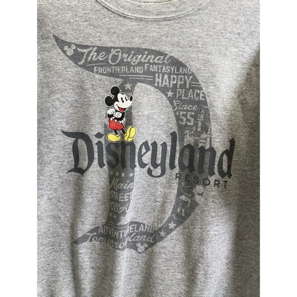 Disney Parks Sweatshirt Size Small Mickey Mouse Long Sleeve Gray authentic - Picture 1 of 4